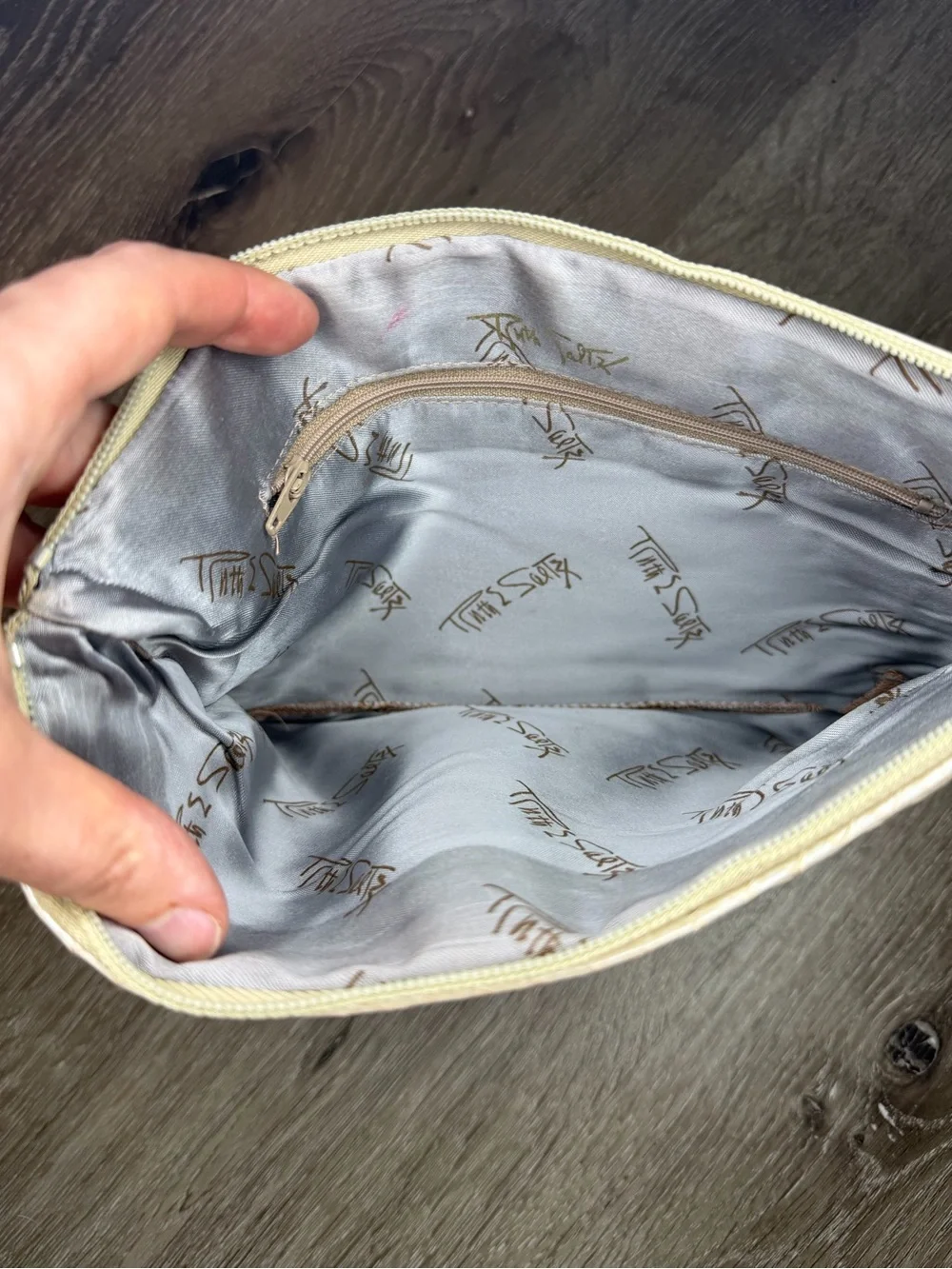 Vintage Ruth Saltz Handbag Leather Clutch Pearlescent Snakeskin 1980s